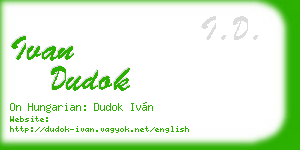 ivan dudok business card